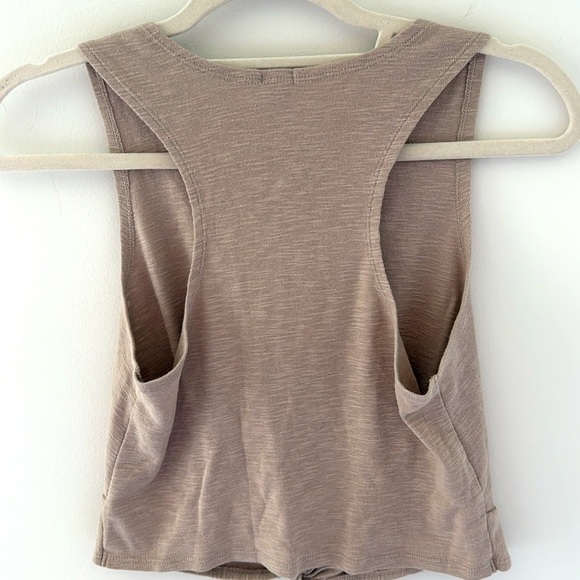 Aerie Tan Crop Tank Top Twist Tie Sleeveless Summer Casual Women’s S/P - Picture 2 of 5